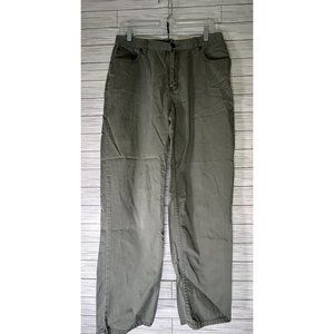 Eddie Bauer‎ Womens Green Mercer Fit Mid Rise Straight Leg Pants Size 12
